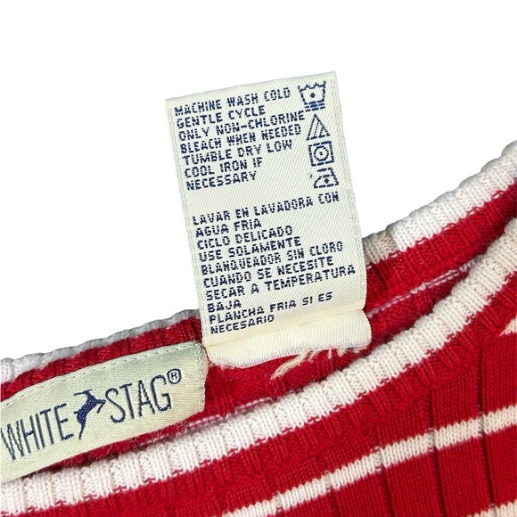 White Stag red and white stripped sweater - Picture 6 of 10